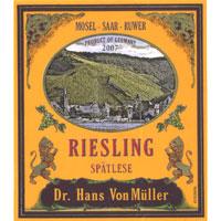 Dr Hans Von Muller - Riesling Spatlese (750ml) (750ml)
